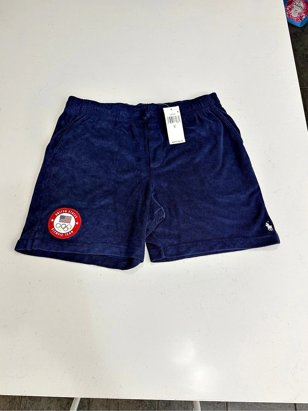 Polo Ralph Lauren Team USA Terry Short Shorts Boys XL Navy Blue